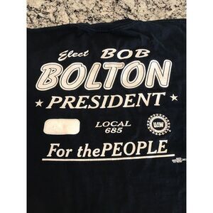 🇺🇸 UAW Local 685‎ blue T-shirt XL Made In USA 🇺🇸 Bob Bolton For President